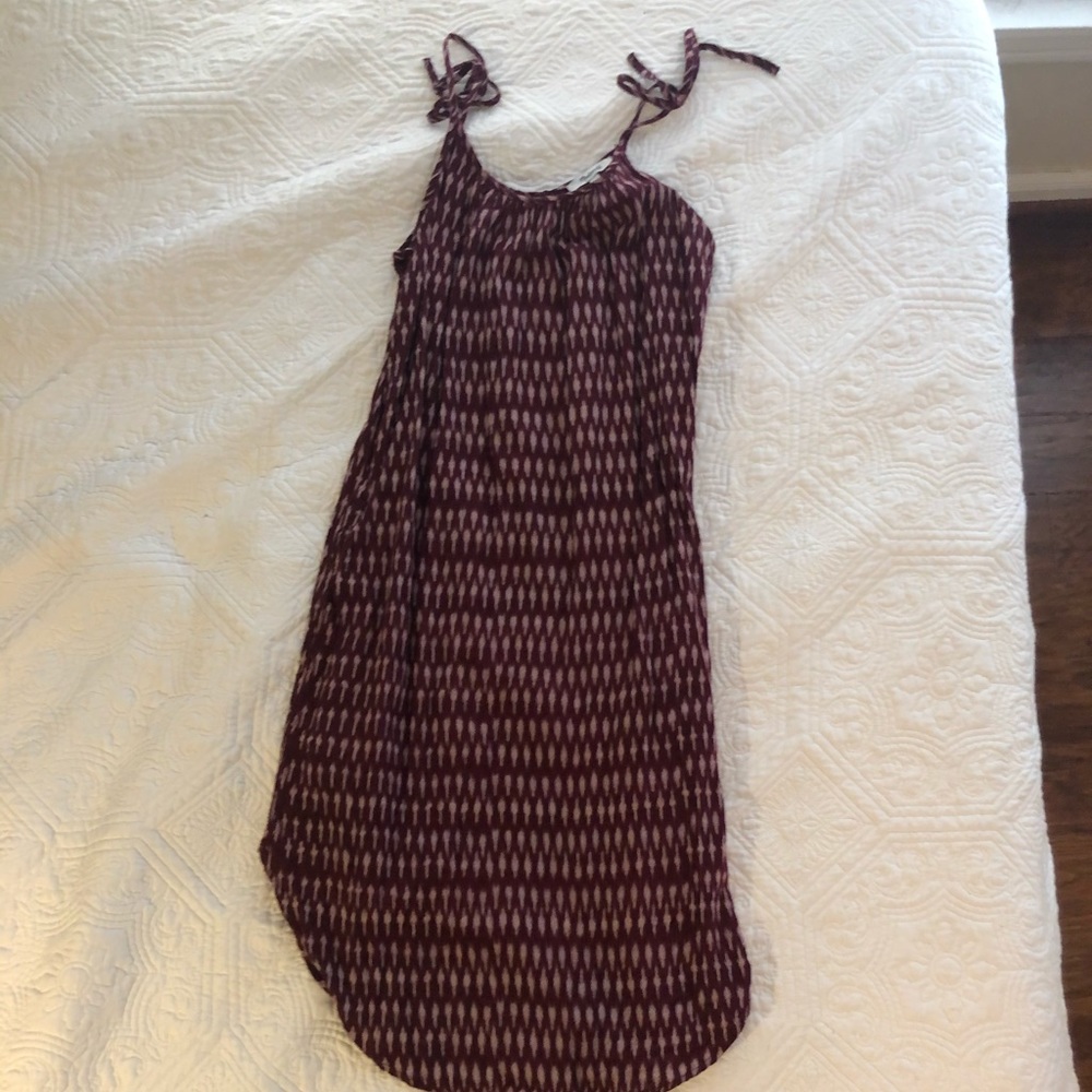 Madewell midi maroon dress